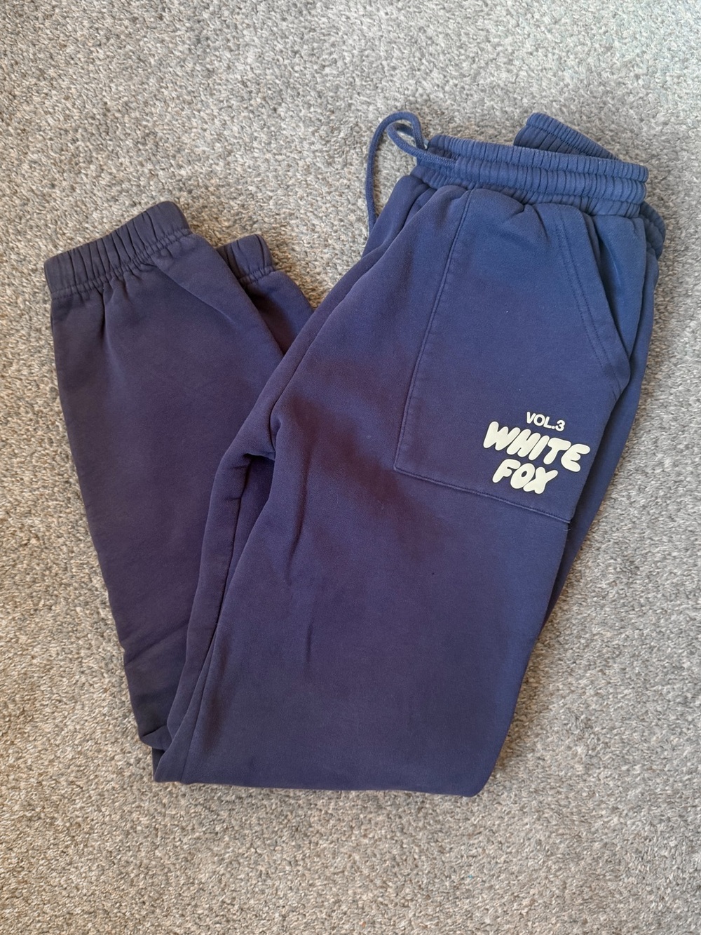 White Fox navy sweatpants